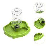 Maxbell Reptile Waterer Turtle Food and Water Bowl Automatic Feeder Reptile Drinking Fruit Green