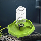 Maxbell Reptile Waterer Turtle Food and Water Bowl Automatic Feeder Reptile Drinking Fruit Green
