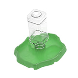 Maxbell Reptile Waterer Turtle Food and Water Bowl Automatic Feeder Reptile Drinking Green