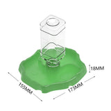 Maxbell Reptile Waterer Turtle Food and Water Bowl Automatic Feeder Reptile Drinking Green