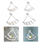 Maxbell Small Animal Quiet Running Wheel Clear Bird Toy for Hamsters Birds Cockatiel S Wood Stick