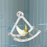 Maxbell Small Animal Quiet Running Wheel Clear Bird Toy for Hamsters Birds Cockatiel S Wood Stick