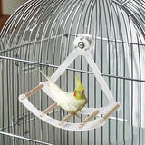 Maxbell Small Animal Quiet Running Wheel Clear Bird Toy for Hamsters Birds Cockatiel S Wood Stick