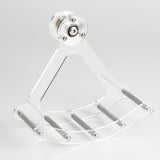 Maxbell Small Animal Quiet Running Wheel Clear Bird Toy for Hamsters Birds Cockatiel S Metal Stick