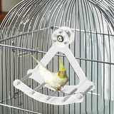 Maxbell Small Animal Quiet Running Wheel Clear Bird Toy for Hamsters Birds Cockatiel S Metal Stick