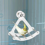 Maxbell Small Animal Quiet Running Wheel Clear Bird Toy for Hamsters Birds Cockatiel S Metal Stick