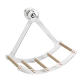 Maxbell Small Animal Quiet Running Wheel Clear Bird Toy for Hamsters Birds Cockatiel L Wood Stick