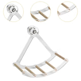 Maxbell Small Animal Quiet Running Wheel Clear Bird Toy for Hamsters Birds Cockatiel L Wood Stick