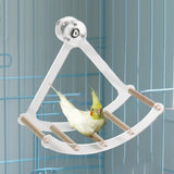 Maxbell Small Animal Quiet Running Wheel Clear Bird Toy for Hamsters Birds Cockatiel L Wood Stick