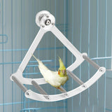 Maxbell Small Animal Quiet Running Wheel Clear Bird Toy for Hamsters Birds Cockatiel L Metal Stick