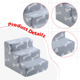 Maxbell Dog Stair Lightweight 3 Tier Anti Slip Comfortable Pet Stairs for Small Pets