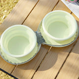 Maxbell Foldable Dog Bowl Portable Travel Water Food Bowl for Camping Outdoor Hiking Light Yellow