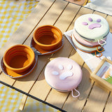 Maxbell Foldable Dog Bowl Portable Travel Water Food Bowl for Camping Outdoor Hiking Pink