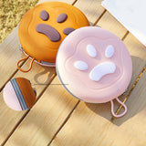 Maxbell Foldable Dog Bowl Portable Travel Water Food Bowl for Camping Outdoor Hiking Brown and Yellow