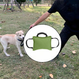 Maxbell Tug Toy for Dogs Portable Interactive Toy with 3 Handle Tug of War Chew Toys green