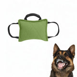 Maxbell Tug Toy for Dogs Portable Interactive Toy with 3 Handle Tug of War Chew Toys green