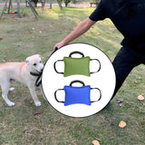 Maxbell Tug Toy for Dogs Portable Interactive Toy with 3 Handle Tug of War Chew Toys green