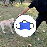 Maxbell Tug Toy for Dogs Portable Interactive Toy with 3 Handle Tug of War Chew Toys blue