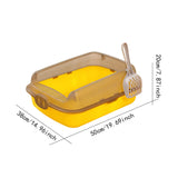 Maxbell Large Cat Litter Box High Sided Large Space Bedpan Splashproof Kitten Toilet