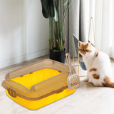 Maxbell Large Cat Litter Box High Sided Large Space Bedpan Splashproof Kitten Toilet