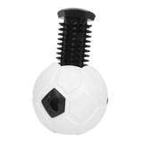 Maxbell Dog Treat Dispensing Soccer Chew Throw Ball for Teeth Cleaning Chewing White
