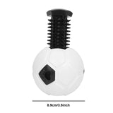 Maxbell Dog Treat Dispensing Soccer Chew Throw Ball for Teeth Cleaning Chewing White