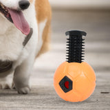 Maxbell Dog Treat Dispensing Soccer Chew Throw Ball for Teeth Cleaning Chewing Orange