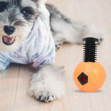 Maxbell Dog Treat Dispensing Soccer Chew Throw Ball for Teeth Cleaning Chewing Orange
