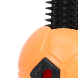 Maxbell Dog Treat Dispensing Soccer Chew Throw Ball for Teeth Cleaning Chewing Orange