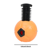 Maxbell Dog Treat Dispensing Soccer Chew Throw Ball for Teeth Cleaning Chewing Orange