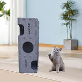 Maxbell Felt Cat House Toy Pet Supplies Scratcher for Indoor Cats Bunny Large Kitten Dark Gray