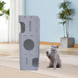 Maxbell Felt Cat House Toy Pet Supplies Scratcher for Indoor Cats Bunny Large Kitten Light Gray