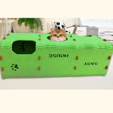 Maxbell Felt Cat House Toy Pet Supplies Scratcher for Indoor Cats Bunny Large Kitten Green