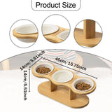 Maxbell Elevated Dog Bowl with Stand Raised Cat Feeder for Puppy Small Dogs and Cats White bowl