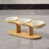 Maxbell Elevated Dog Bowl with Stand Raised Cat Feeder for Puppy Small Dogs and Cats White bowl