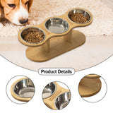Maxbell Elevated Dog Bowl with Stand Raised Cat Feeder for Puppy Small Dogs and Cats argent bowl