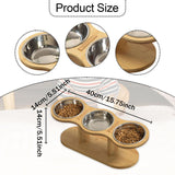 Maxbell Elevated Dog Bowl with Stand Raised Cat Feeder for Puppy Small Dogs and Cats argent bowl