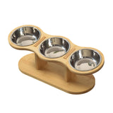 Maxbell Elevated Dog Bowl with Stand Raised Cat Feeder for Puppy Small Dogs and Cats argent bowl