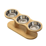 Maxbell Elevated Dog Bowl with Stand Raised Cat Feeder for Puppy Small Dogs and Cats argent bowl