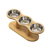 Maxbell Elevated Dog Bowl with Stand Raised Cat Feeder for Puppy Small Dogs and Cats argent bowl