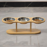 Maxbell Elevated Dog Bowl with Stand Raised Cat Feeder for Puppy Small Dogs and Cats argent bowl