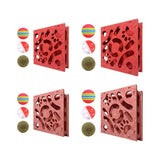 Maxbell Cat Puzzle Toy Maze Game Mental Stimulation Play Box for Kittens Indoor Cats Red 30cm