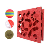 Maxbell Cat Puzzle Toy Maze Game Mental Stimulation Play Box for Kittens Indoor Cats Red 30cm