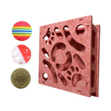 Maxbell Cat Puzzle Toy Maze Game Mental Stimulation Play Box for Kittens Indoor Cats Pink 30cm