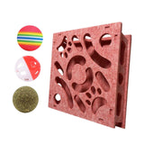 Maxbell Cat Puzzle Toy Maze Game Mental Stimulation Play Box for Kittens Indoor Cats Pink 40cm