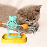 Maxbell Interactive Windmill Cat Toy Gift Kitten Enrichment Portable for Indoor Cats