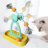 Maxbell Interactive Windmill Cat Toy Gift Kitten Enrichment Portable for Indoor Cats
