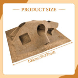 Maxbell Interactive Cat Tunnel Toy Felt Rug Exercise Mattress Cat Play Mat with Hole Camel