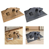 Maxbell Interactive Cat Tunnel Toy Felt Rug Exercise Mattress Cat Play Mat with Hole Camel