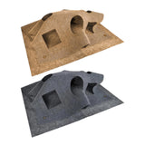 Maxbell Interactive Cat Tunnel Toy Felt Rug Exercise Mattress Cat Play Mat with Hole Camel